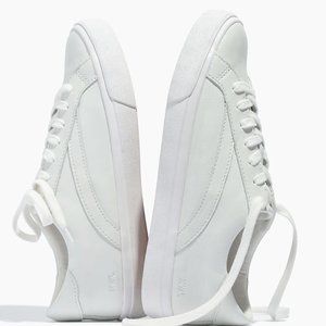 Women's Sidewalk Low-Top Sneakers in White Leather Size 7.5